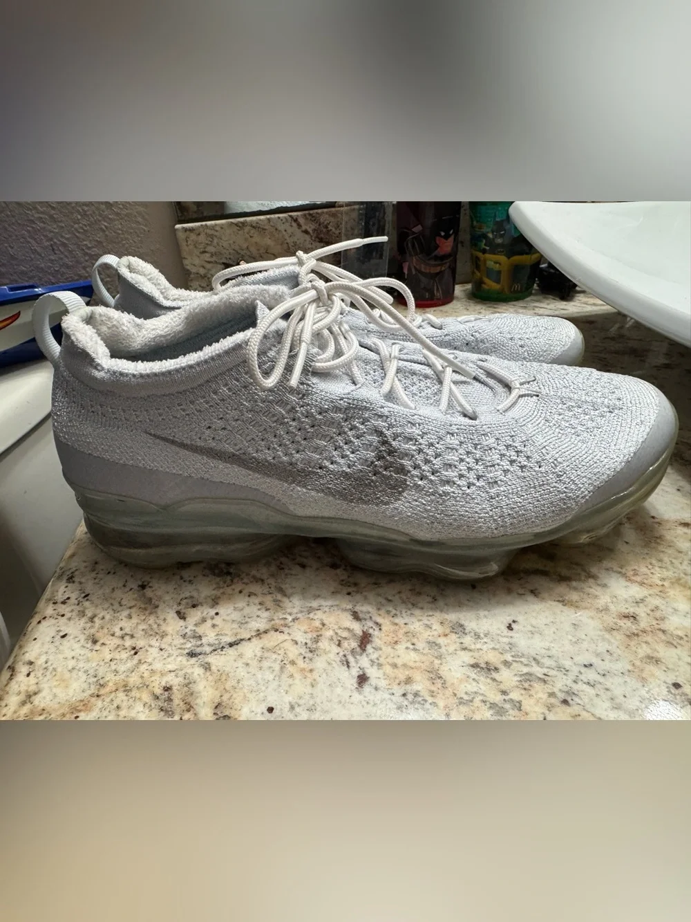 Men’s Size 9.5 - Nike Air VaporMax 2023 Flyknit Pure Platinum EUR 43